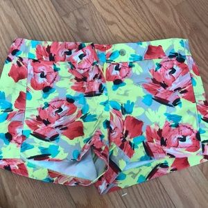 J crew size 4 floral shorts